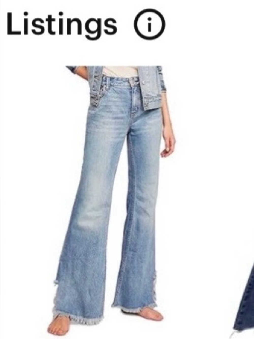 We The Free Unique Flare Chewed Hem Jeans
